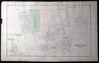 Item #8957 Original Map of Woodhaven with Inset Map of South Woodhaven & Maps of Springfield...