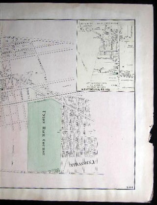 Original Map of Woodhaven with Inset Map of South Woodhaven & Maps of Springfield Store Willow Tree Station Inglewood Freeport Greenwich Point Long Island, New York.